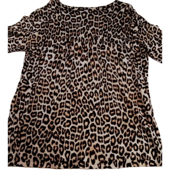 Women's Chico Leopard Print Blouse/Top Size 1 - Picture 2 of 15